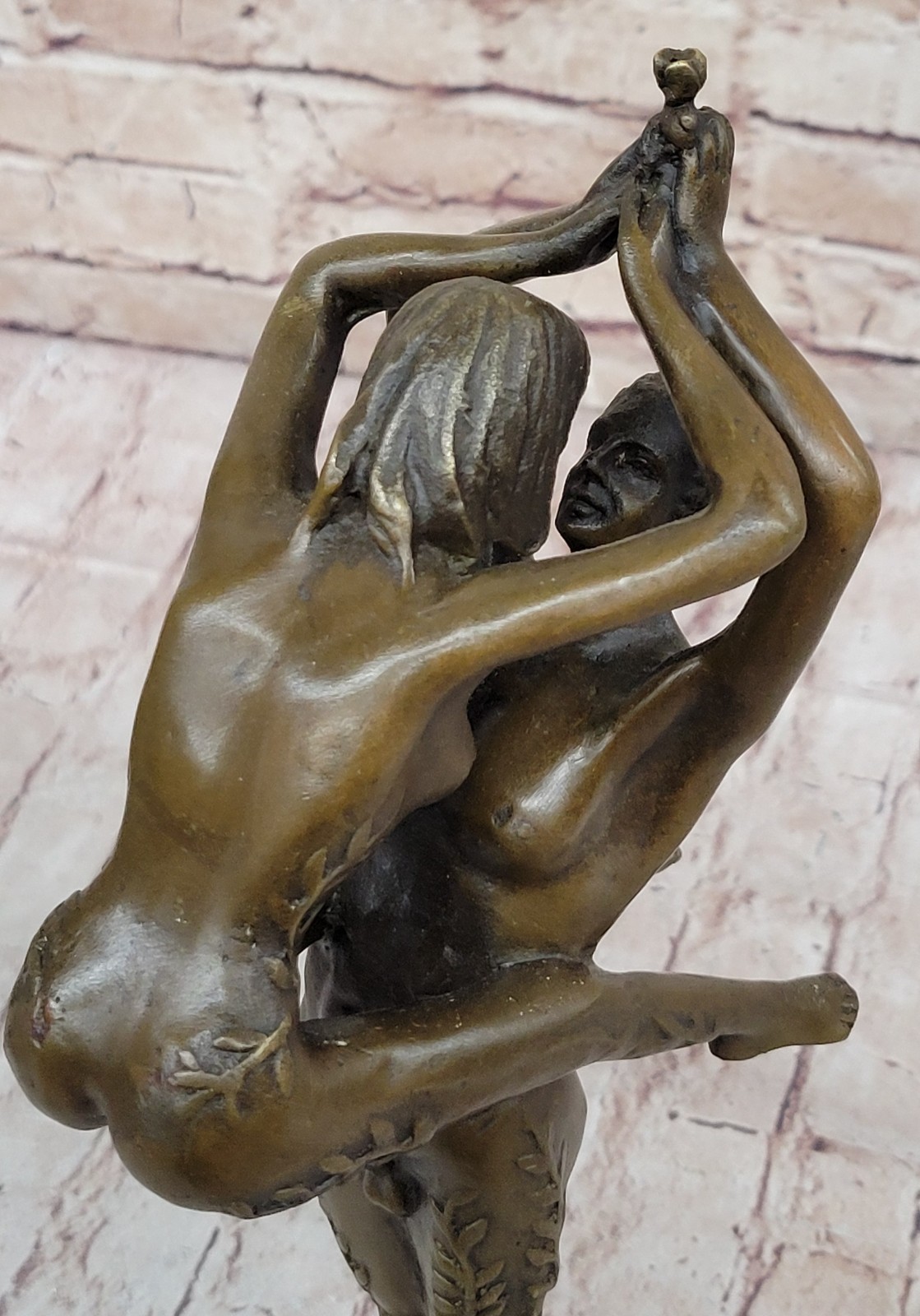 Nude Man Lifting Woman Bronze Sculpture Statue Neoclassical Artwork