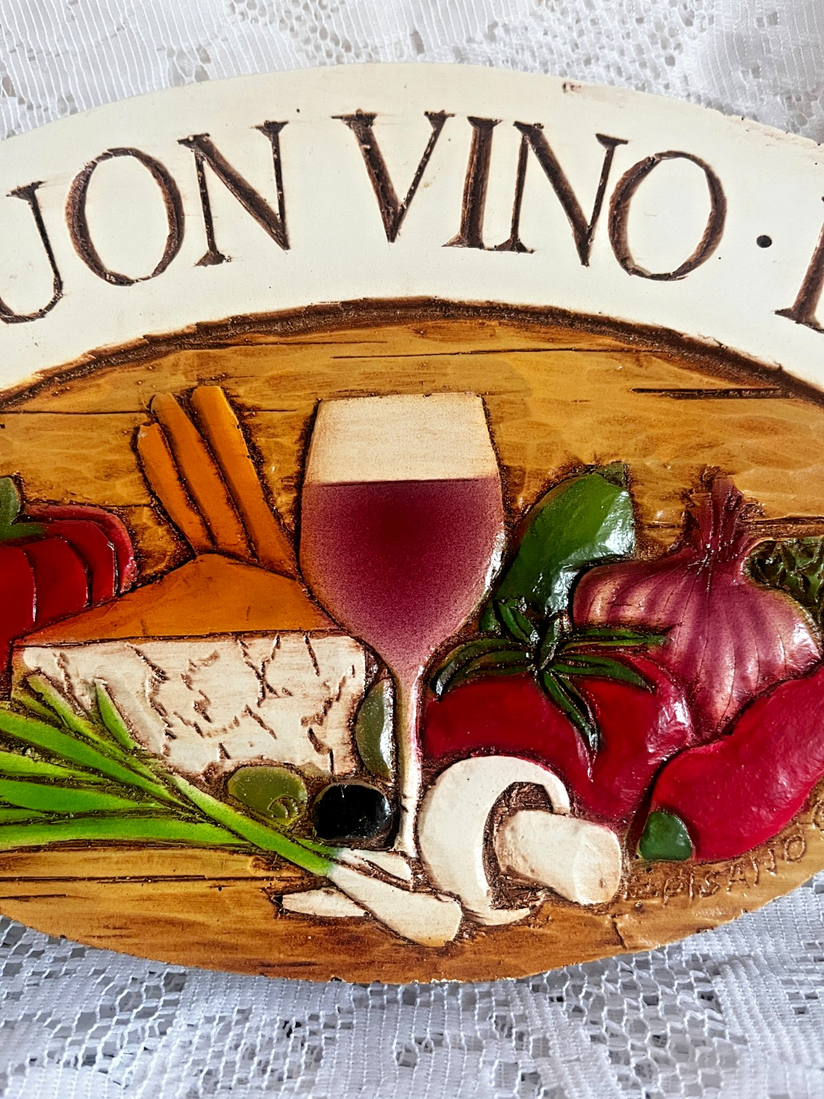 VINTAGE GORGEOUS RESIN CARVED -ARTIST SIGNED: AL PISANO