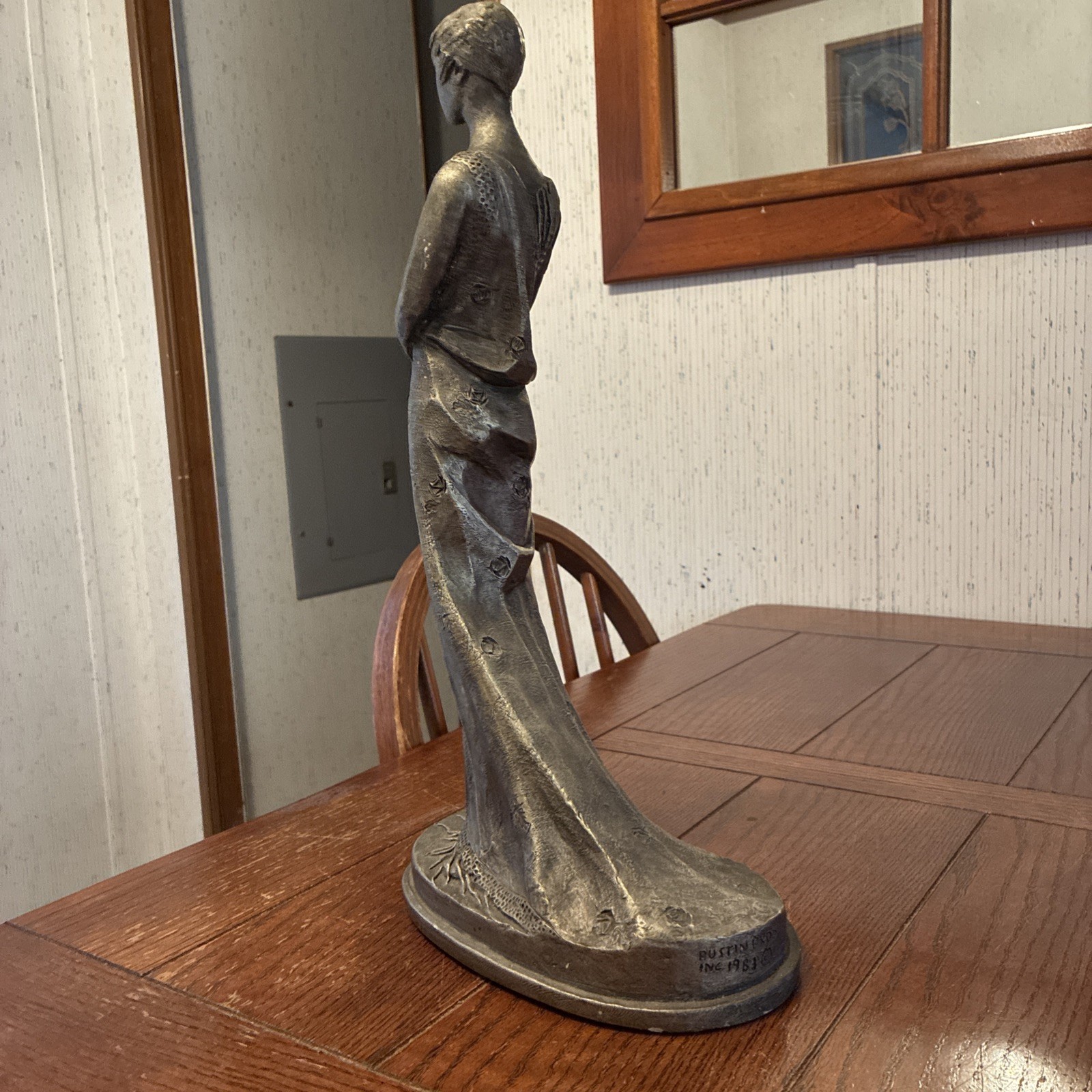 Vintage Austin Production ‘83 Sculpture Art Deco Woman after Vallery 17&Prime;