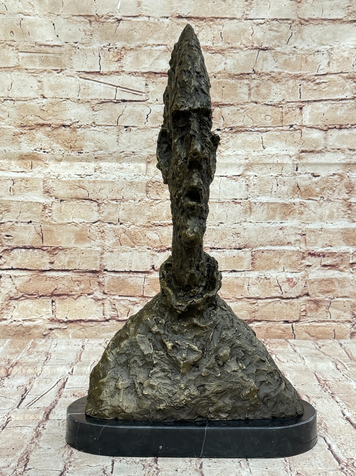 Hot Cast Rare Big Head Man Bust Bronze Sculpture Marble Figurine Cometti Figure