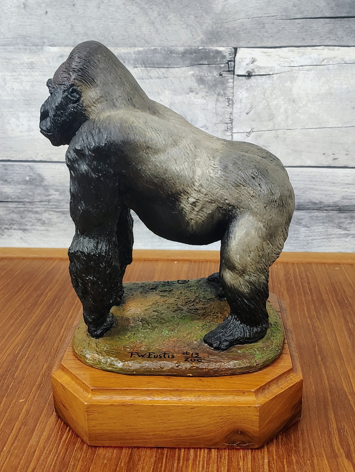 Vintage Francis W Eustis Signed Resin Gorilla Animal Sculpture Statue #13 of 200