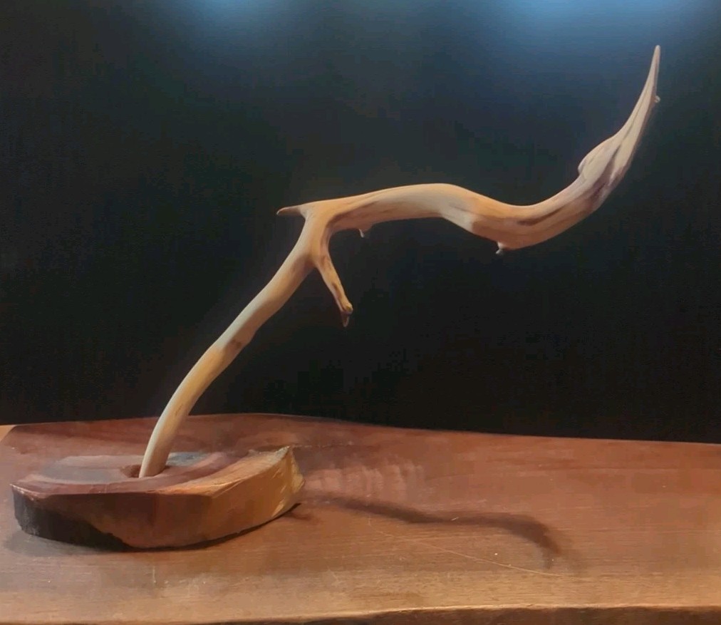 Driftwood Free Standing Wood Asymmetric Statue Natural Organic Decor Minimalist