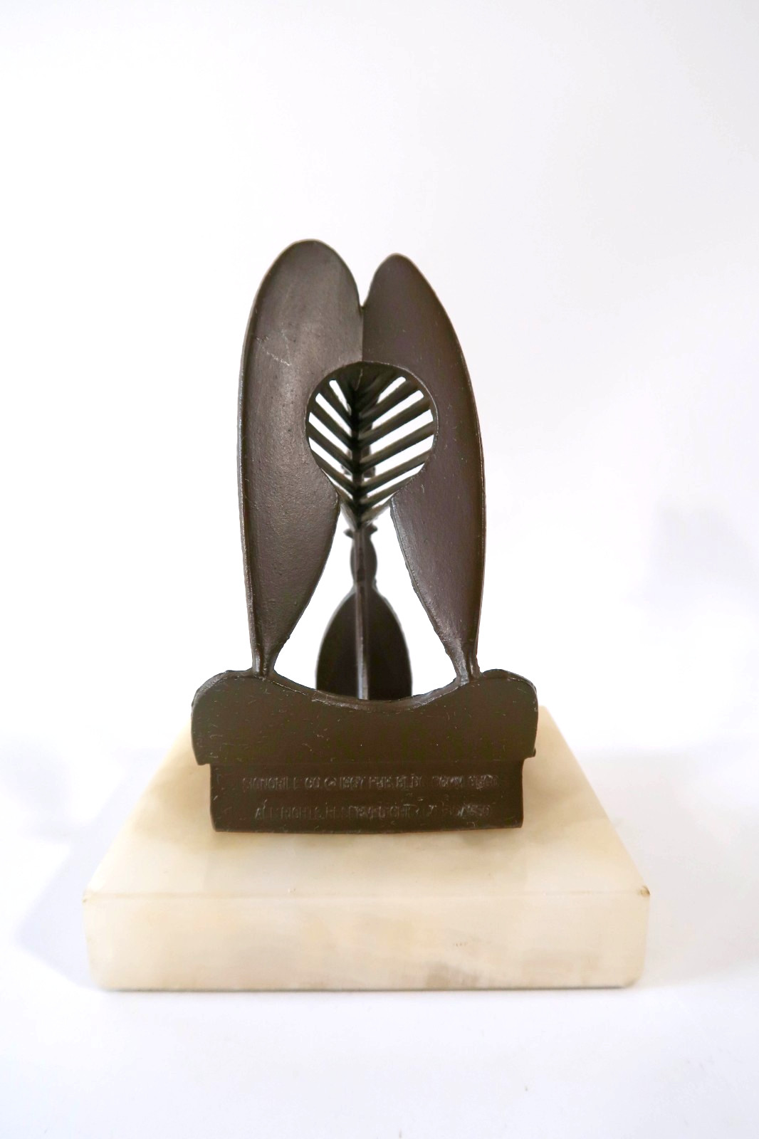 1967 Signorile Co Chicago Picasso Sculpture Metal Marble Base Maquette Signed