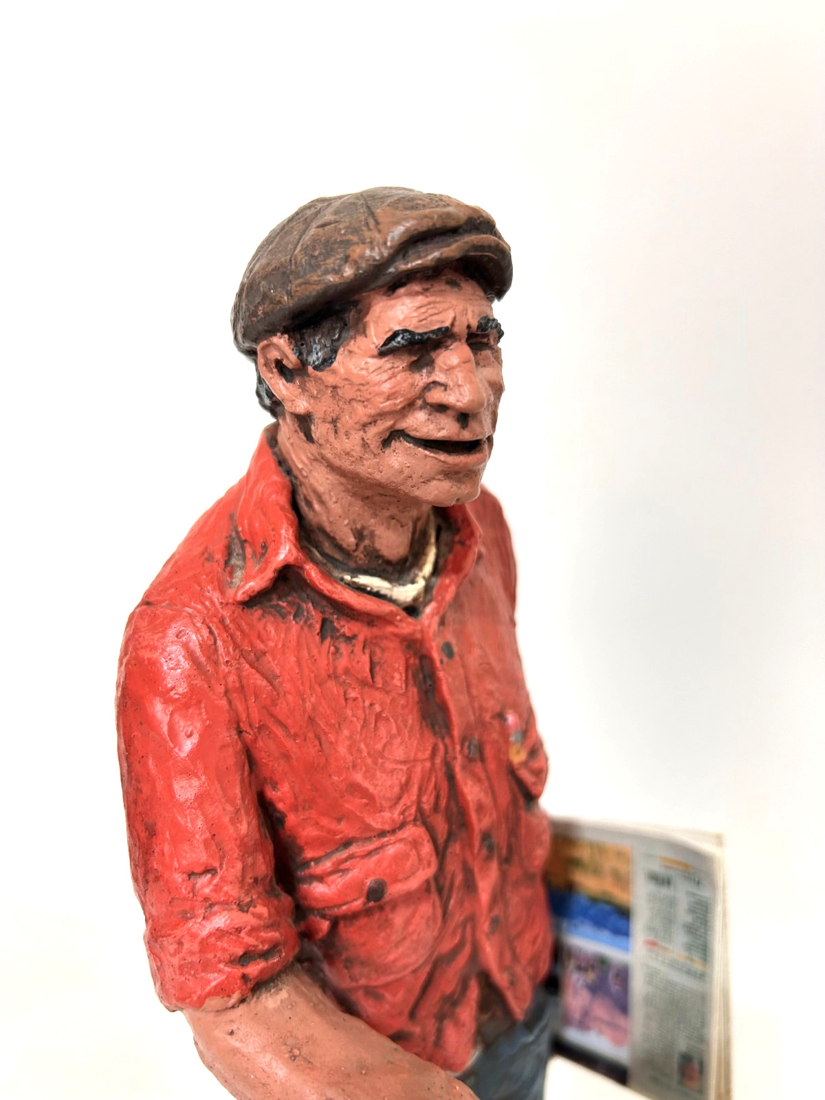 Rare vintage Michael Garman Signed Sculpture Newsman 1977 The Gazette Colorado