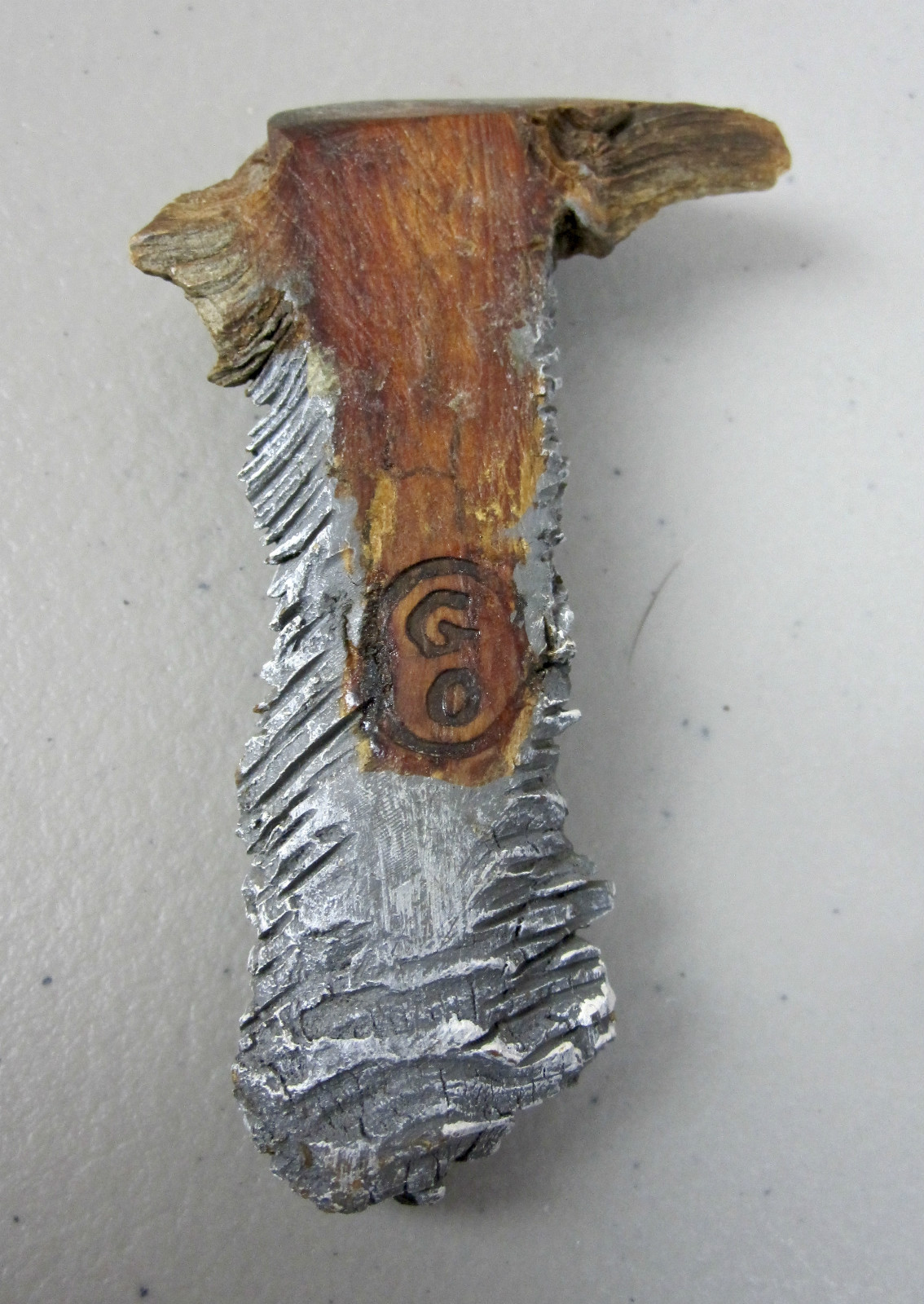 HAND CARVED WOODEN HEAD__Face Head_HALLMARKED On Back “GO”_3.25&Prime;x2&Prime;__SHIPS FREE