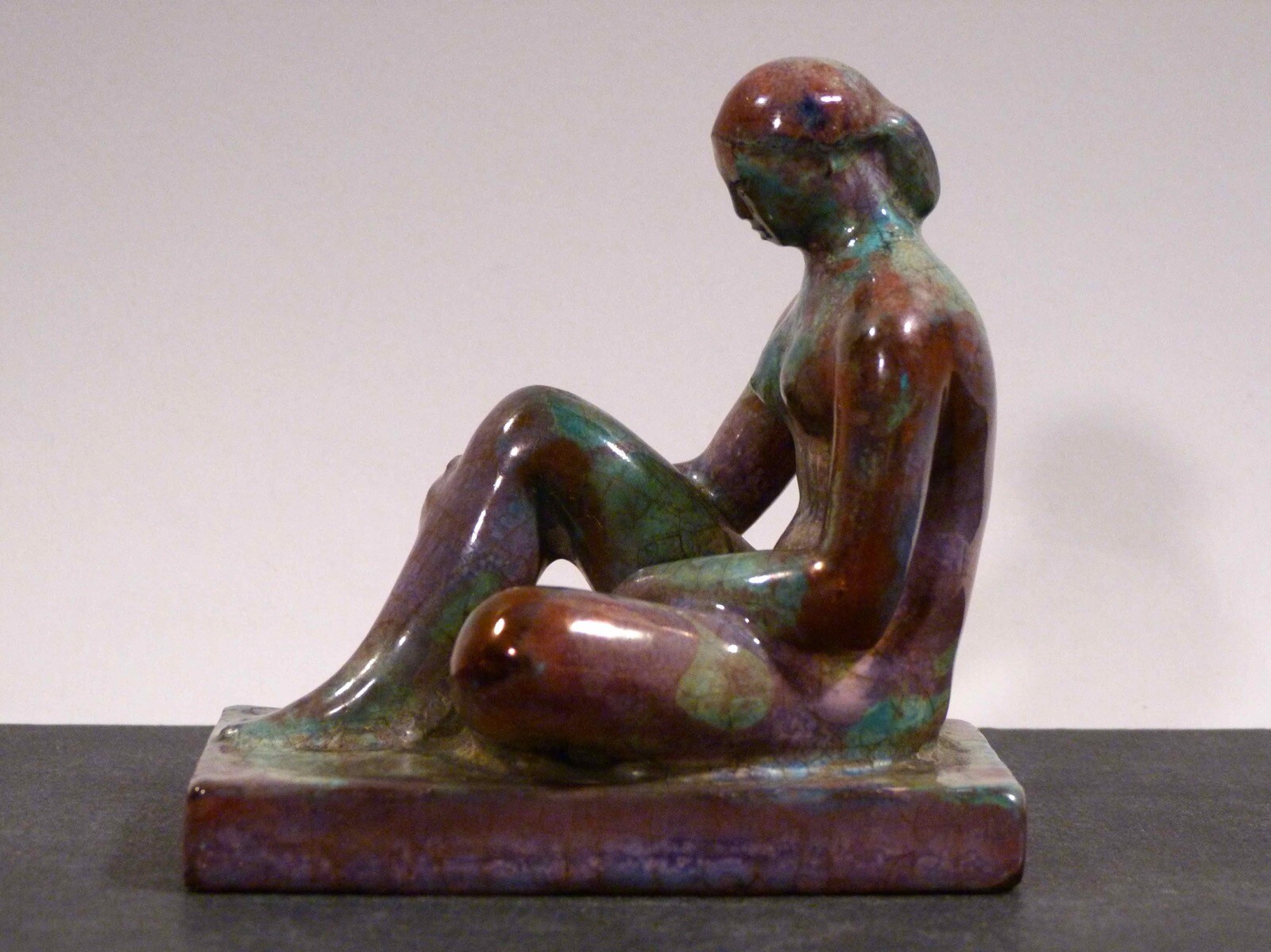 by3/6 Alfred Lörcher Small Sculpture ~ 1924 Squatting
