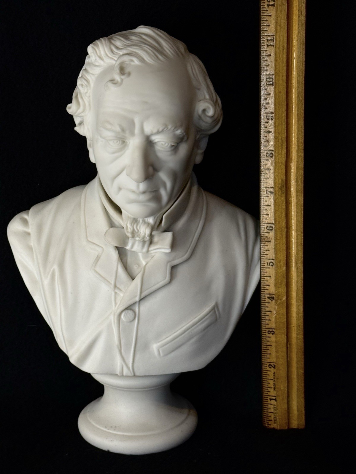 Rare Antique Parian BENJAMIN DISRAELI (1704-1881) Bisque Portrait Bust Statue