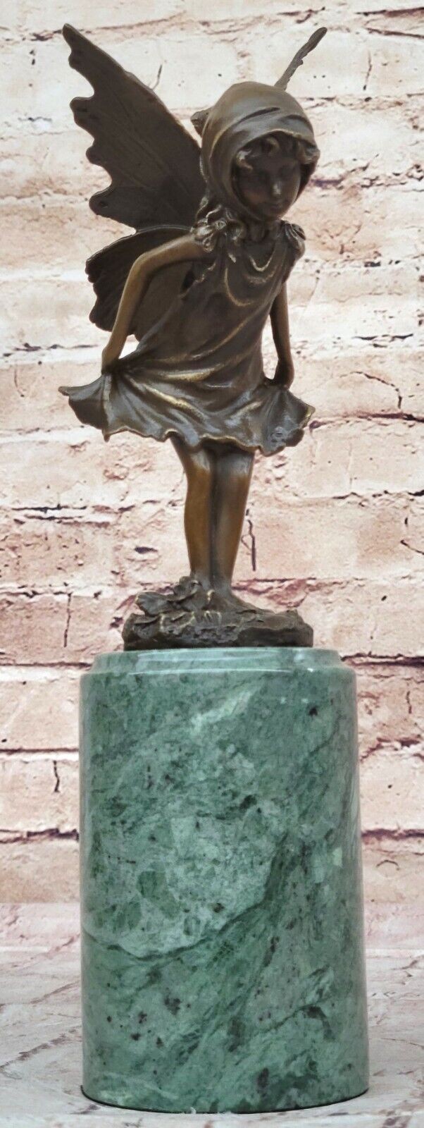 Genuine Bronze Standing Fairy Statue Garden Ornament Outdoor Indoor FigureSale