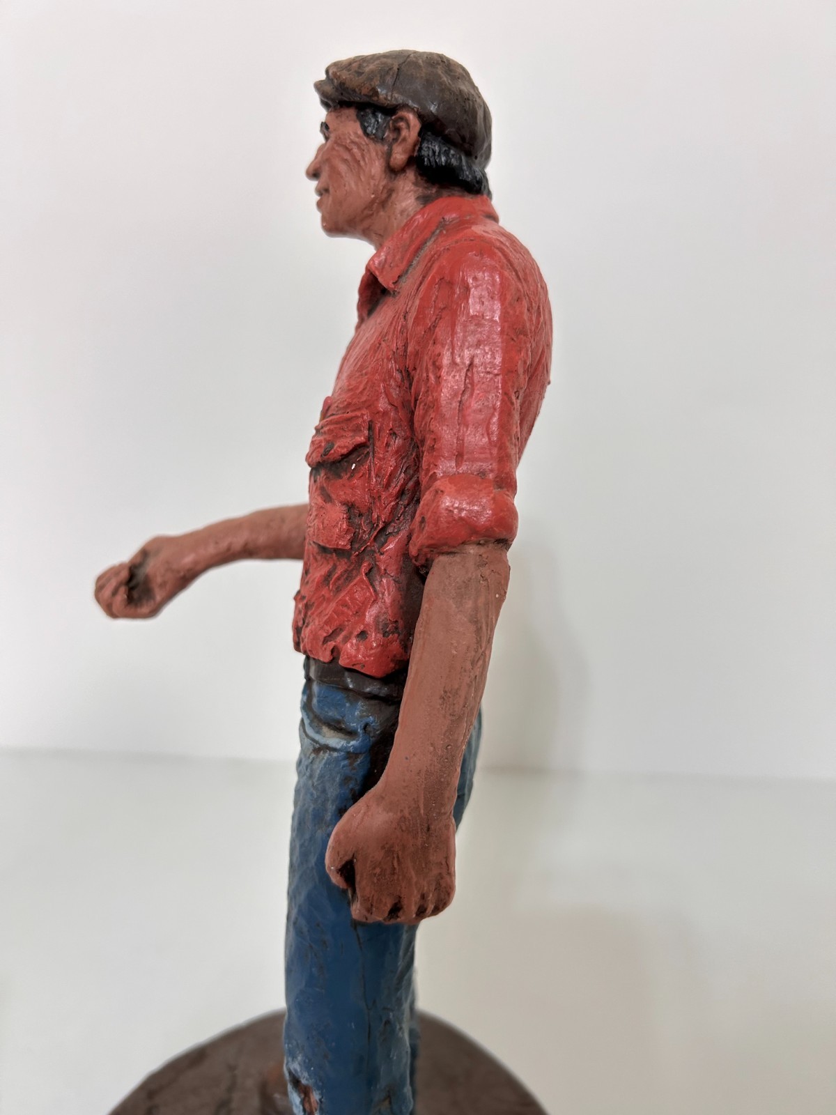 Rare vintage Michael Garman Signed Sculpture Newsman 1977 The Gazette Colorado