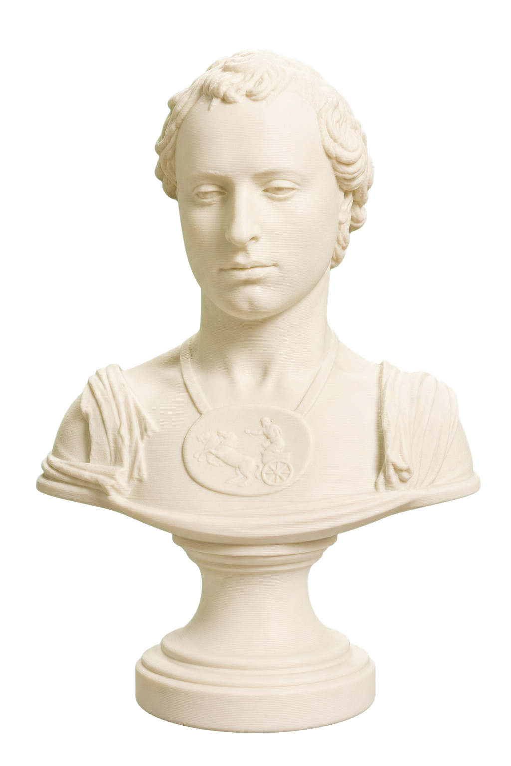 Bust of a Young Man with a Medallion Collectible Bust Statue – 5, 9, 12 Inch
