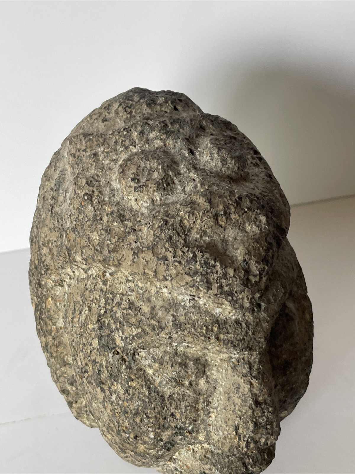 Antique Olmec Sculpture Stone Icon Volcanic 900BC To 300AD Pre-Colombian Helmet