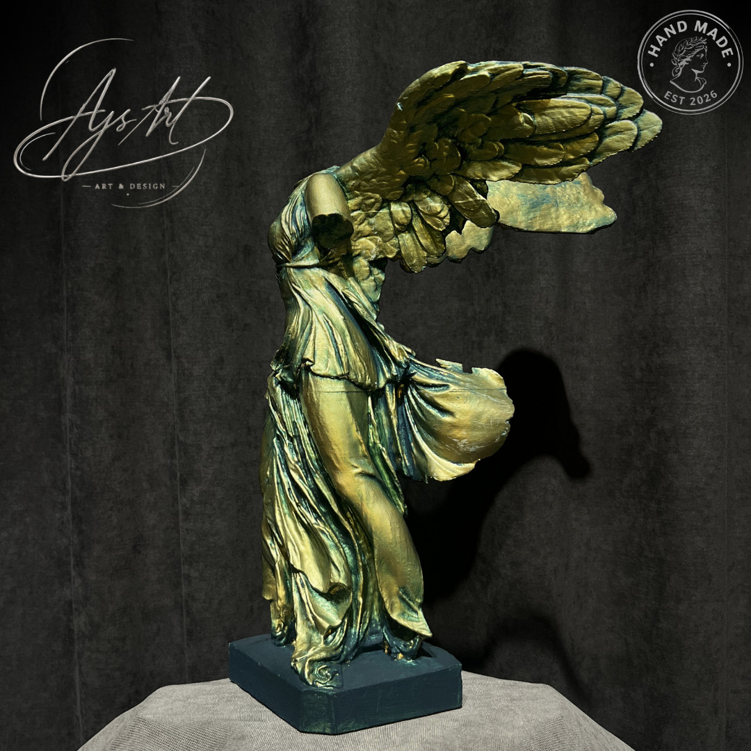 Winged, Sculpture, home decor, hand-painted, gift, greek, 3D Printed