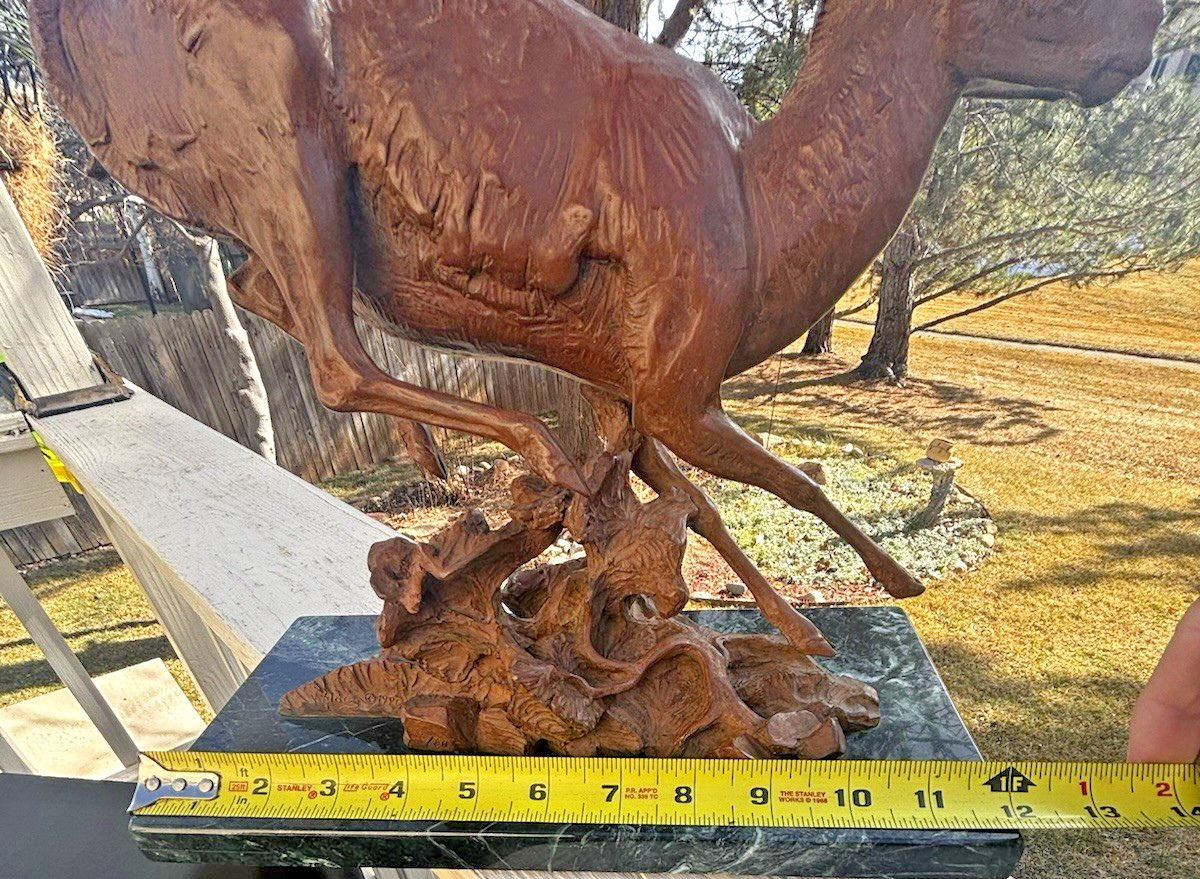 Vince Valdez Wyoming 1996 Antelope American Pronghorn Bronze Sculpture 3/50