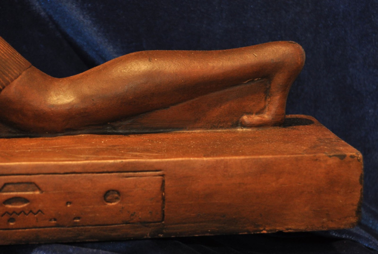 EGYPTIAN BRONZED STONE FINISH SPHINX BUST RELIEF ALVA MUSEUM NUDE PHARAOH HUGE