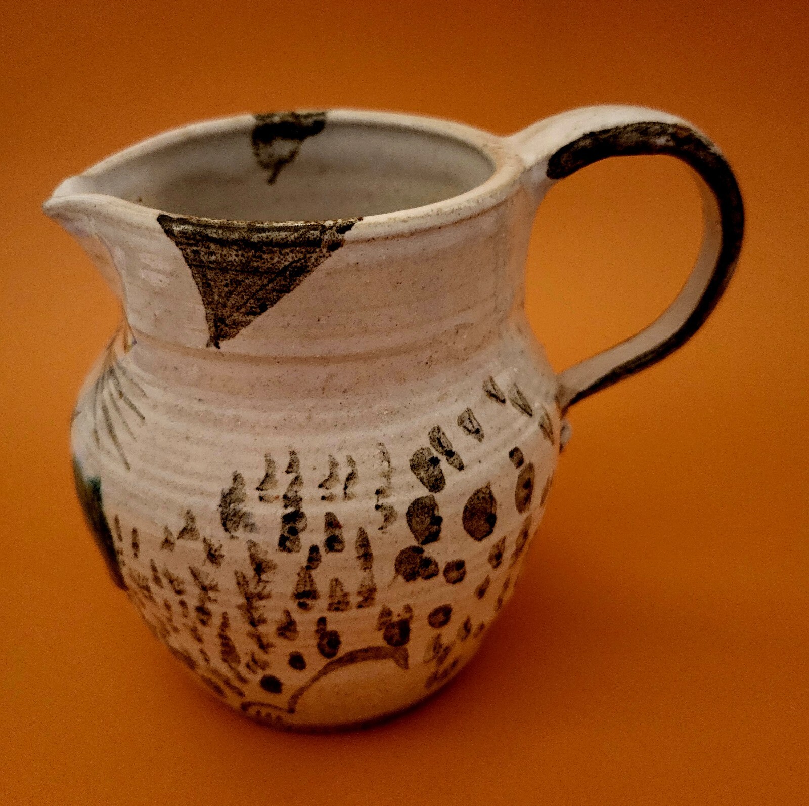 Handmade Pottery Cat Pitcher One of a Kind Art Piece, 5.75&Prime; Tall and 3.5&Prime; Base