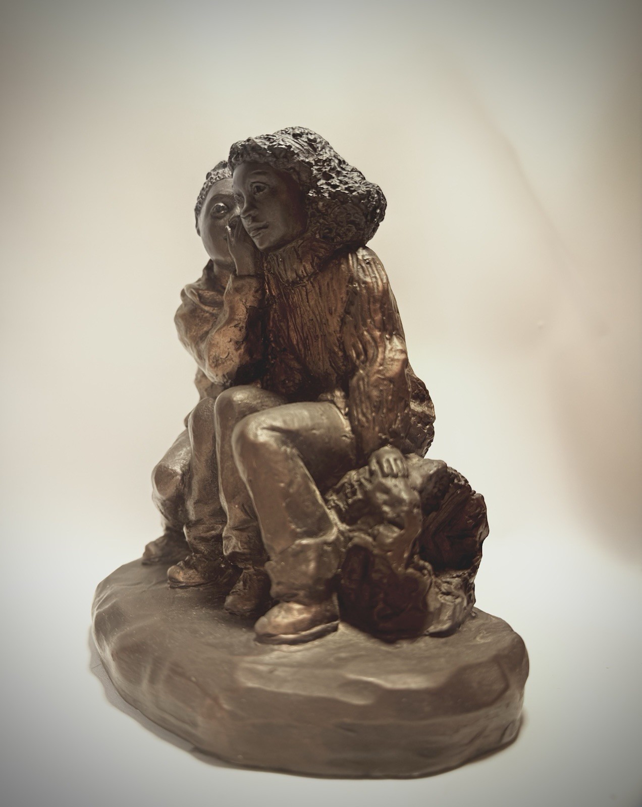 Austin Sculpture Ecila African American Children Girls 1996 Secrets Hard To Find