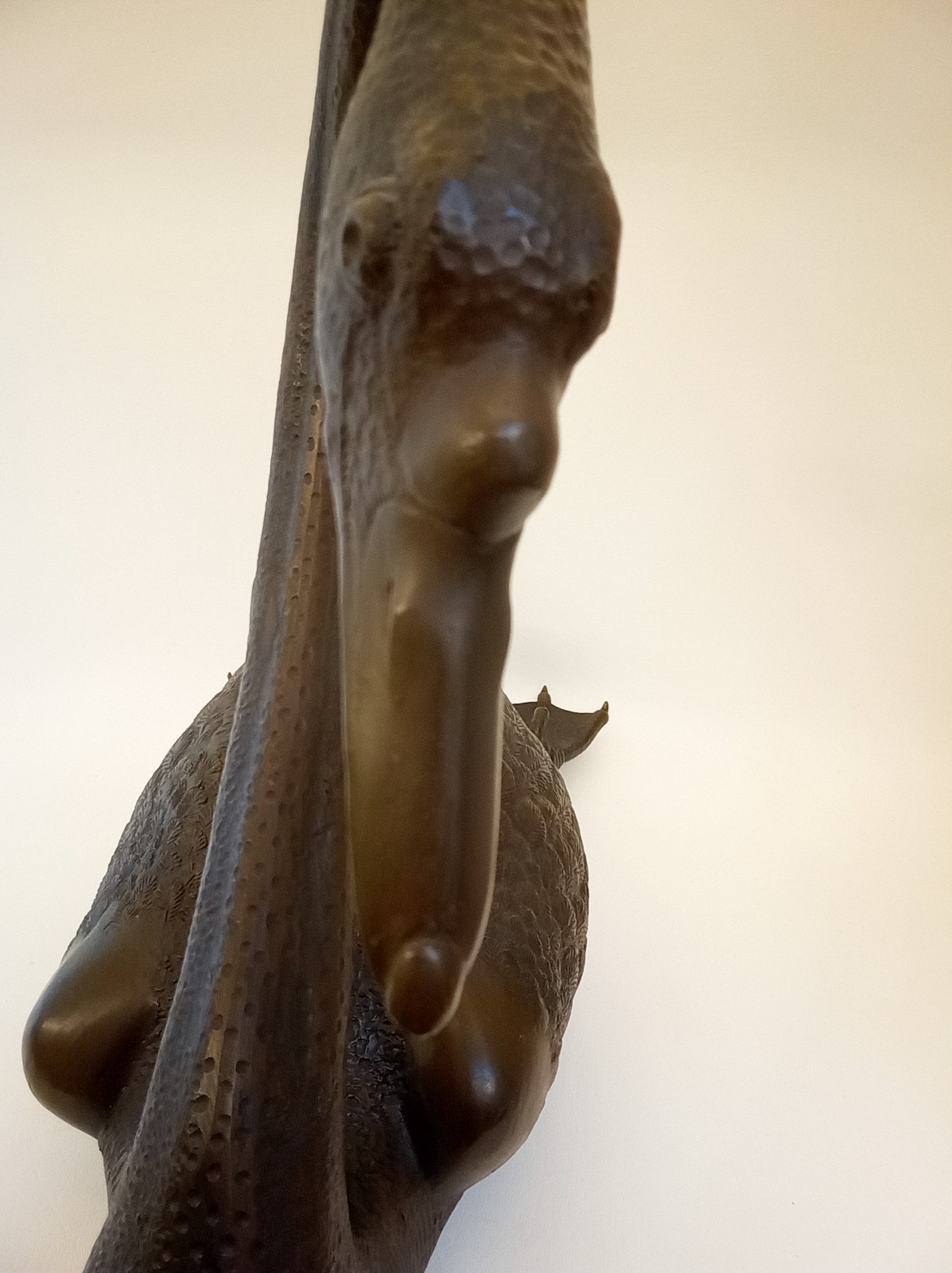 Vintage solid bronze swan sculpture indoor outdoor beautiful detail