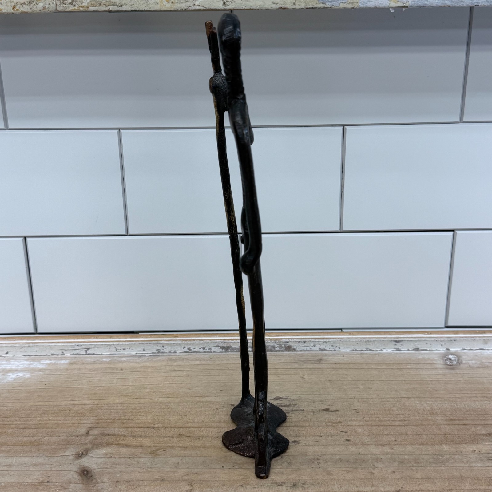 Brutalist Bronze Statue Poseidon Sculpture Vintage 1960s