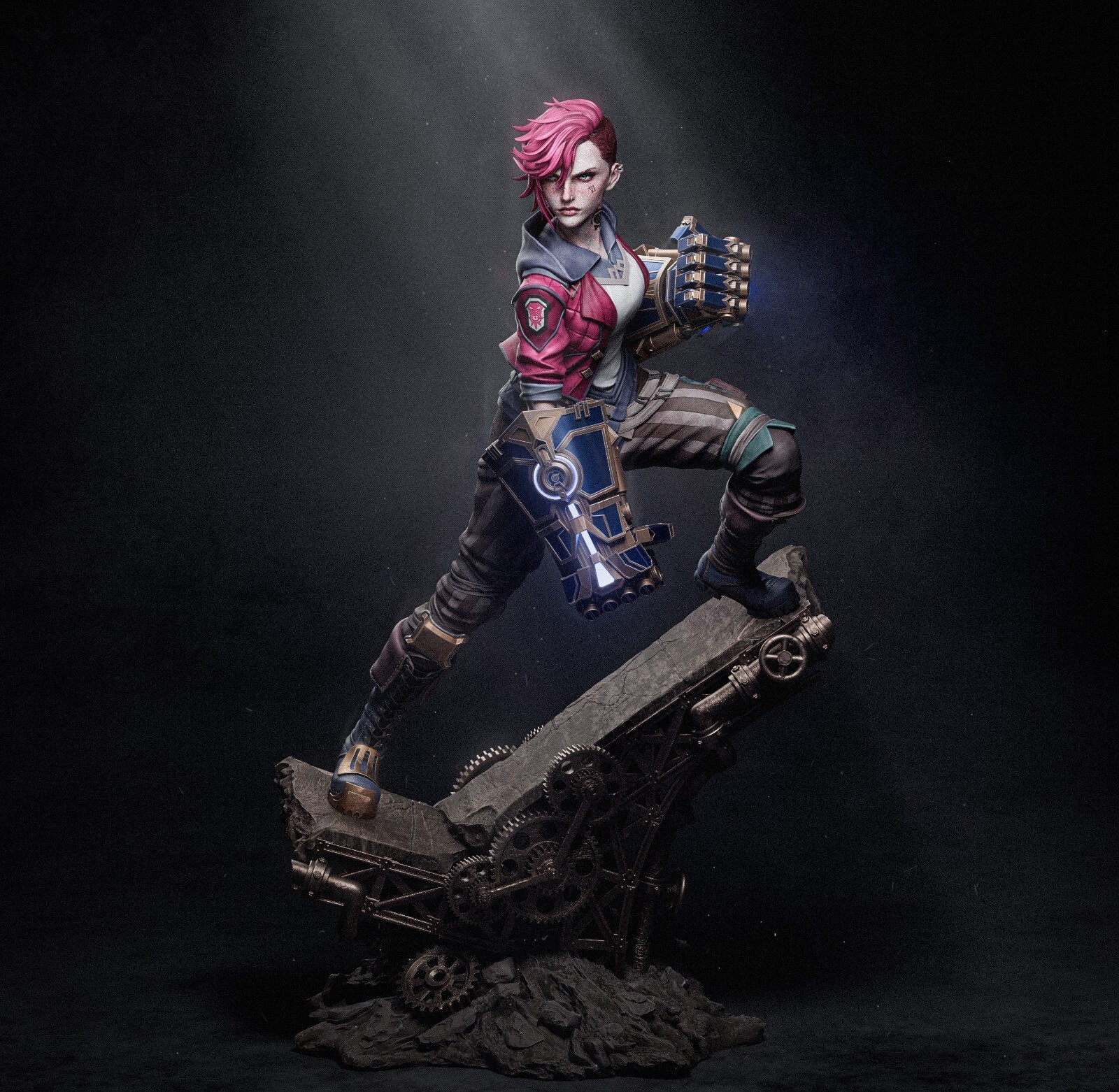 Vi, Arcane, Resin Scale 1:9 Model Kit painted 3d Printed GK Statue Figure