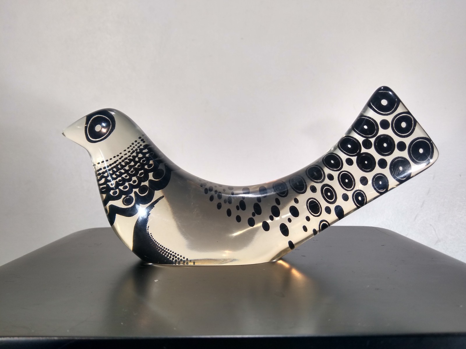 Abraham Palatnik Lucite Acrylic Op Art Bird Sculpture Vtg Modern Brazil MCM 8.5&Prime;