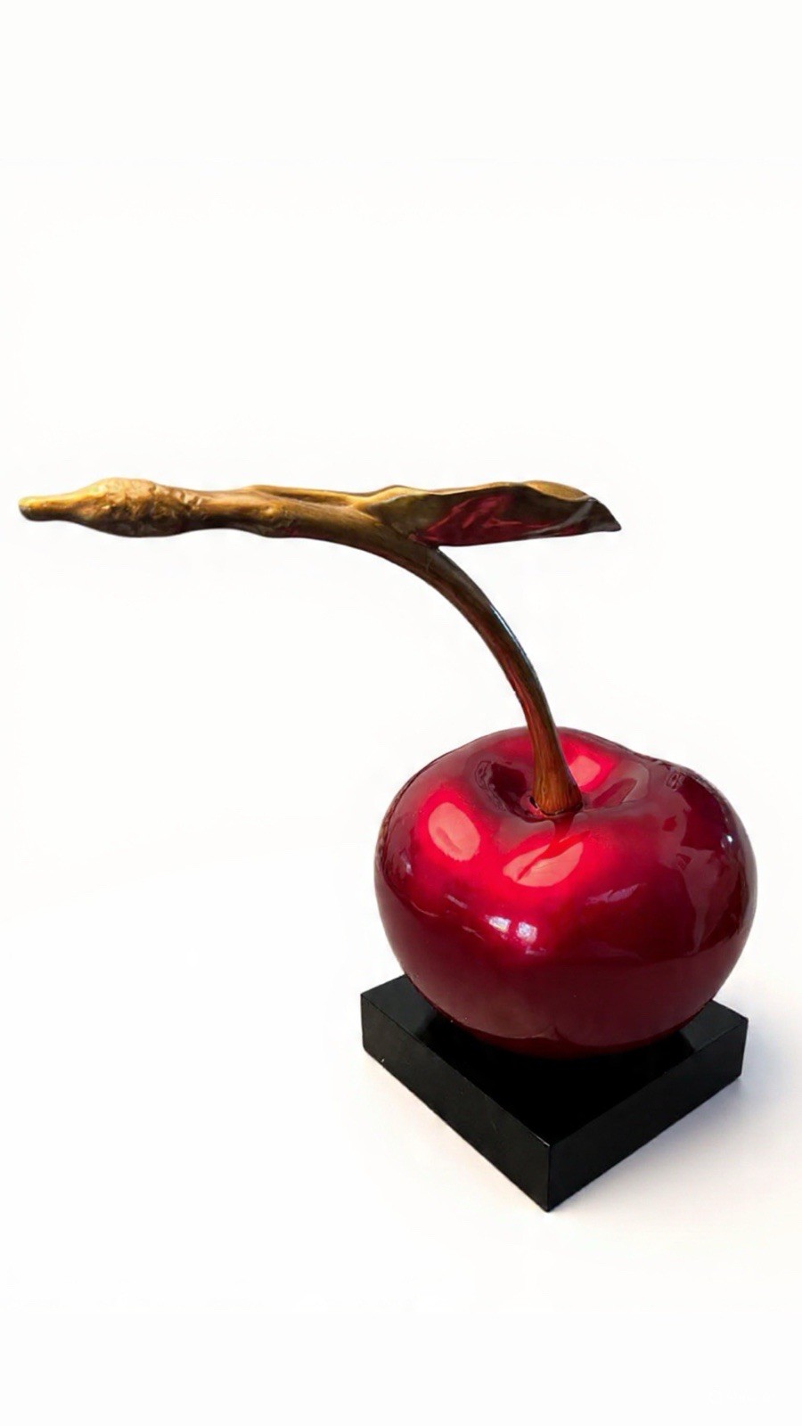 Handmade Sculpture « The Cherry On Top » – Artificial Stone, Art Piece OVERSIZED