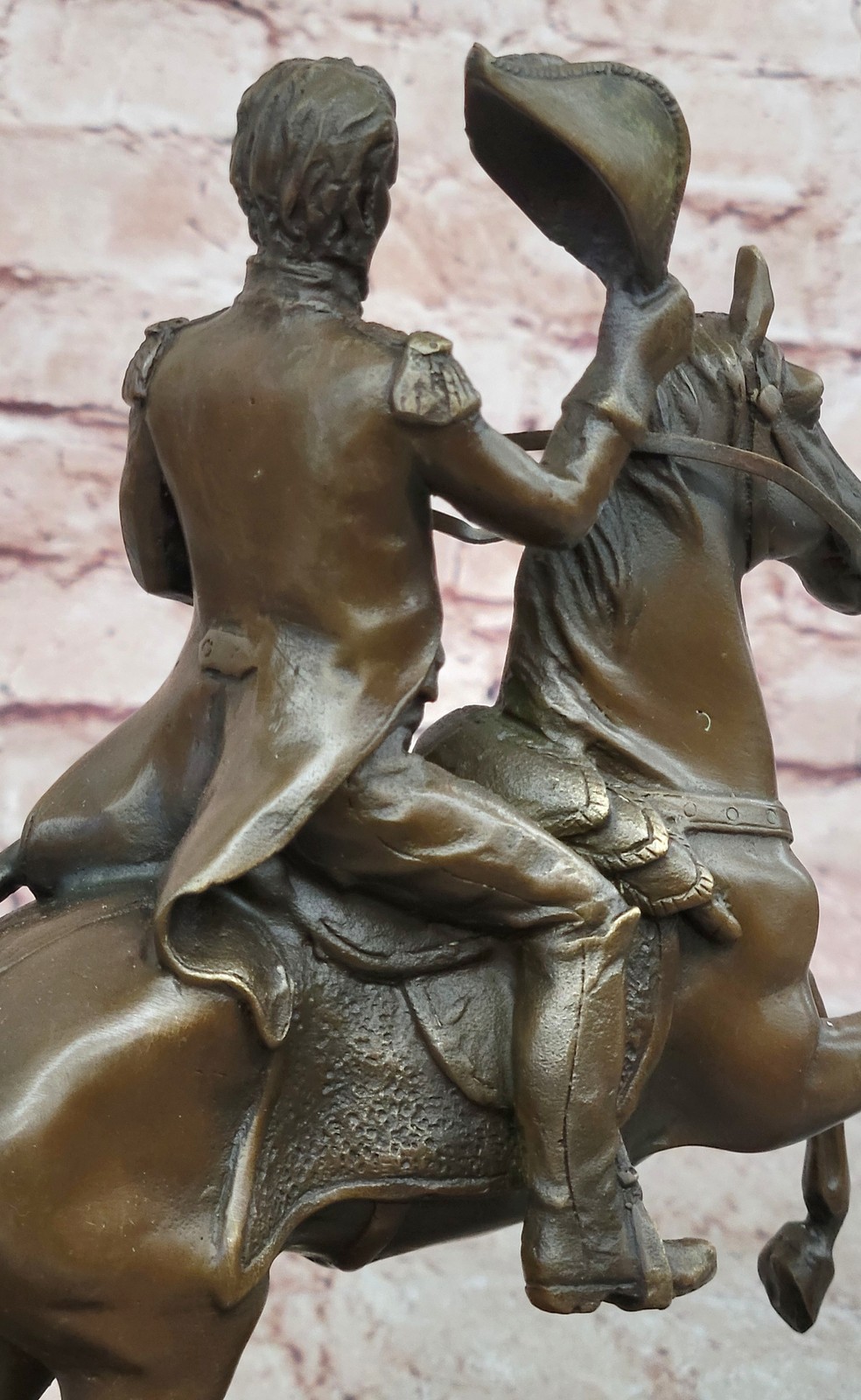 Aldo Vitaleh Group Statue « The Honor » Civil War General Jackson Rare Bronze