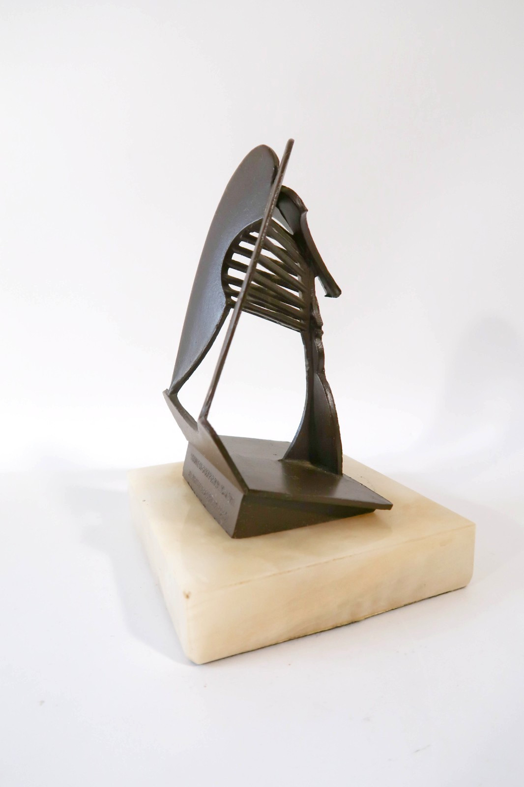 1967 Signorile Co Chicago Picasso Sculpture Metal Marble Base Maquette Signed
