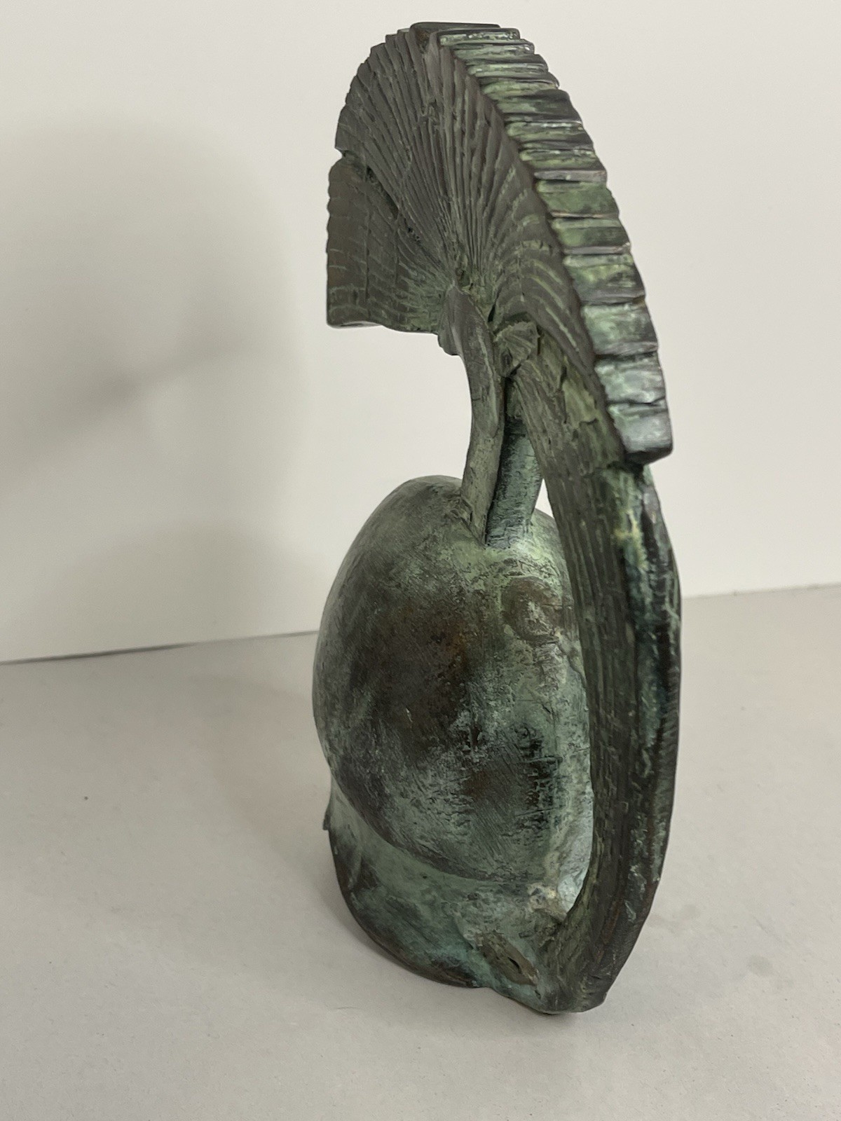 Greek Bronze Ancient Corithian Helmet Museum Replica Spartan 7.5”