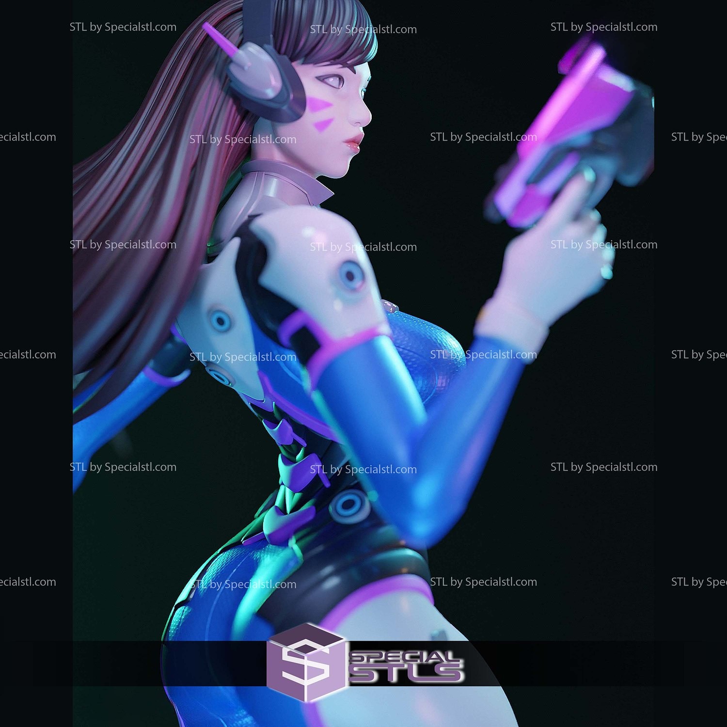 Dva Overwatch Sexy Figure V3! Printed 16k Res! HandPainted or Unpainted!