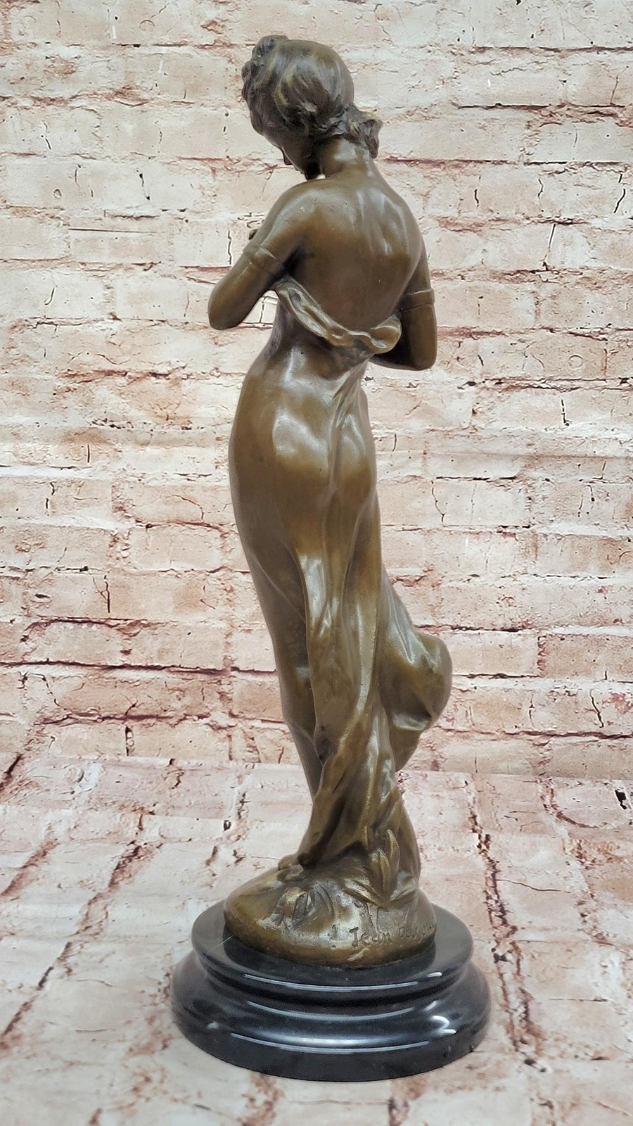 Handcrafted Fine Nude French Bronze Sculpture Standing Woman Production Statue