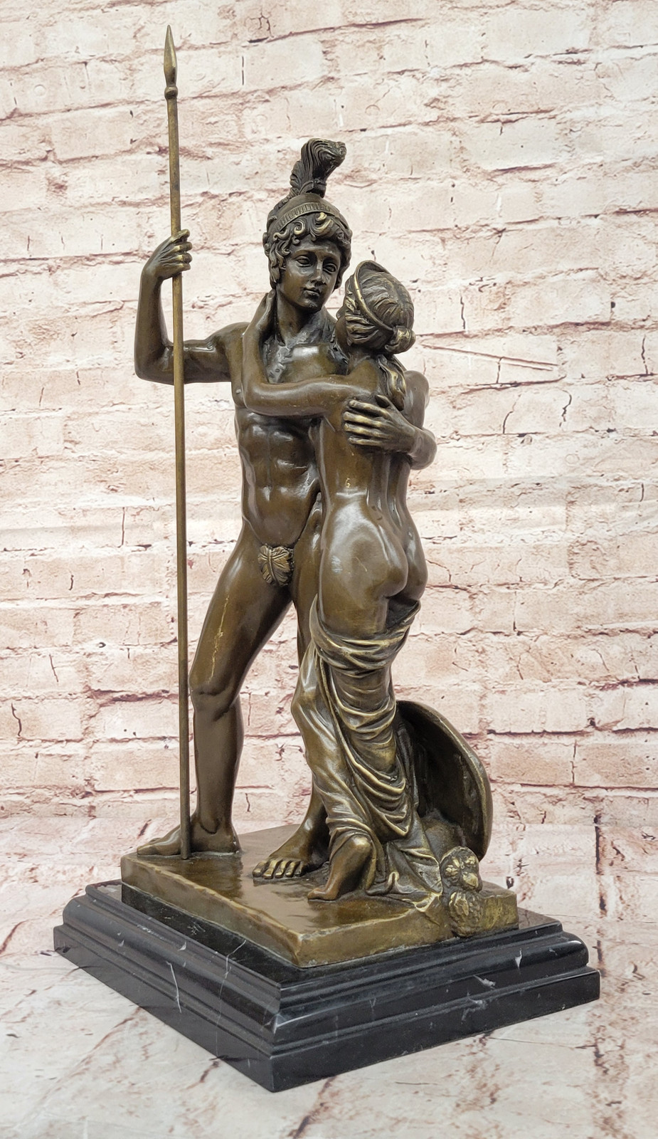 Ares and Aphrodite or Venus and Mars Genuine Solid Real Bronze Sculpture