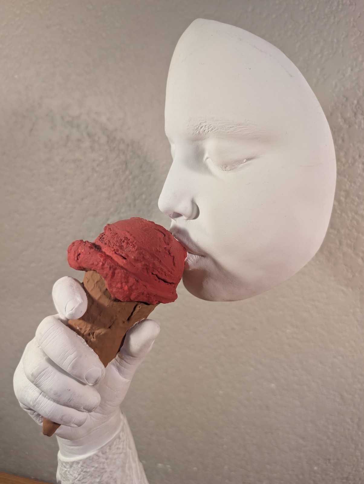 Vintage John Cutrone Art Sculpture Statue Austin Production « ICE CREAM » 20.5&Prime;