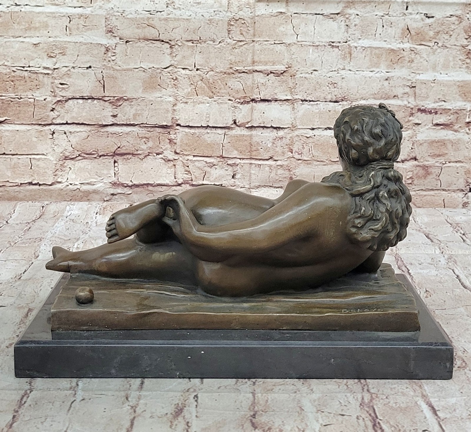 BOTERO DECORATIVE BRONZE SCULPTURE SLEEPING WOMAN HOT CAST FIGURINE FIGURE DECOR