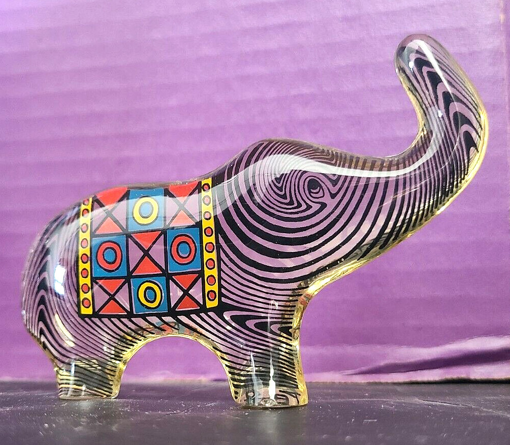 Vintage A. Palatnik Pal Acrylic Lucite Elephant Figurine Sculpture Brazil 2222