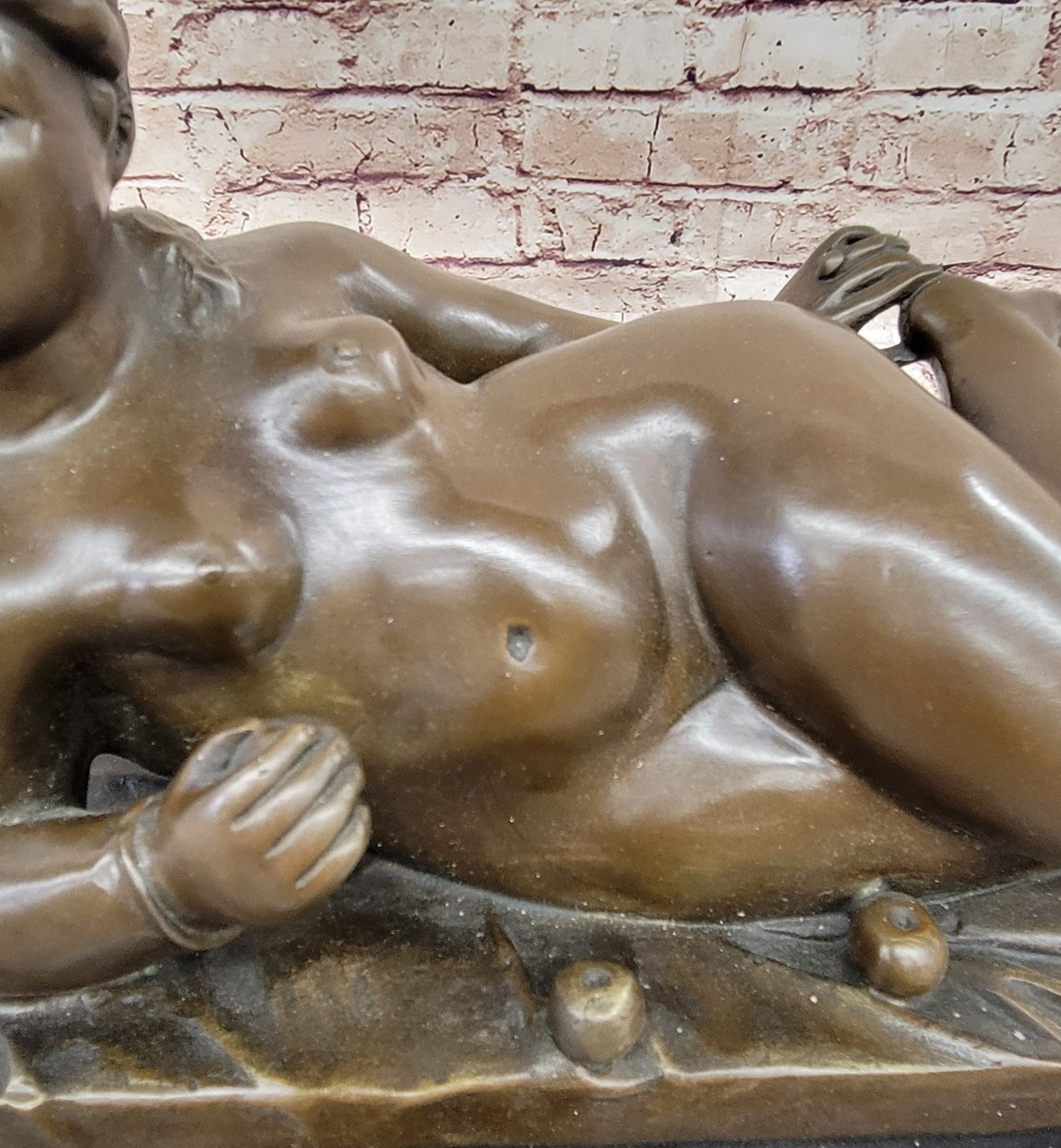 BOTERO DECORATIVE BRONZE SCULPTURE SLEEPING WOMAN HOT CAST FIGURINE FIGURE DECOR