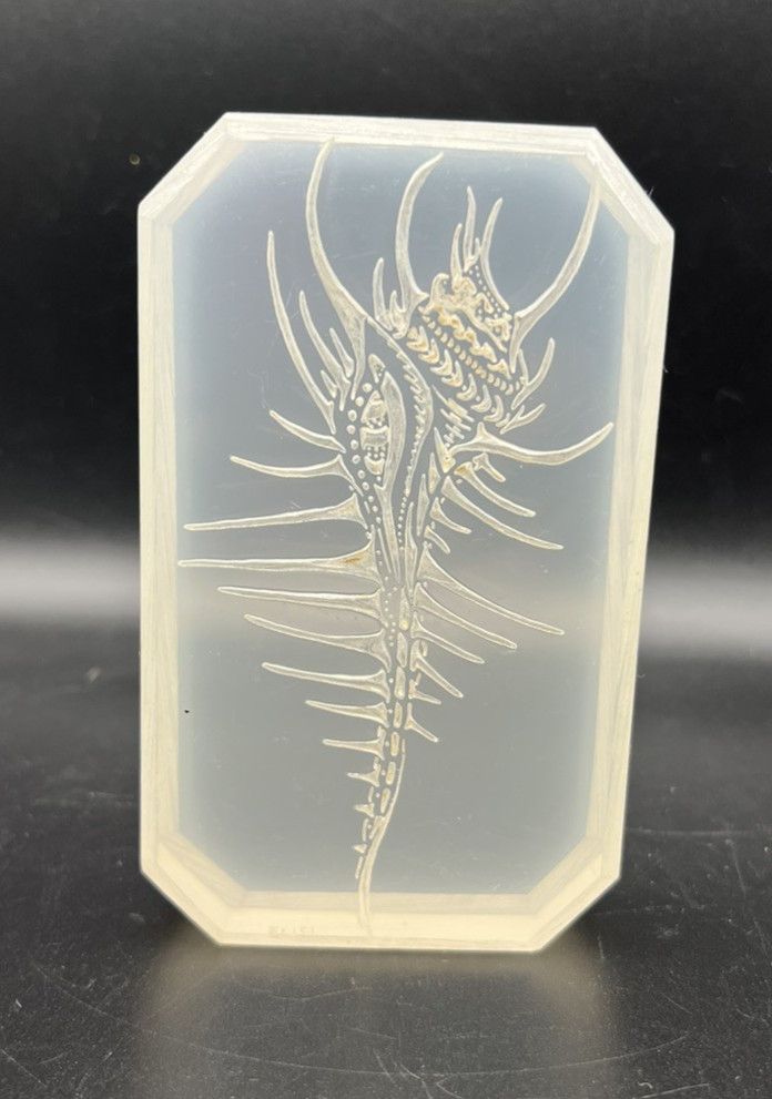 Vintage Lucite Acrylic Reverse Carved Venus Comb Murex Shell, Cool Art Piece!