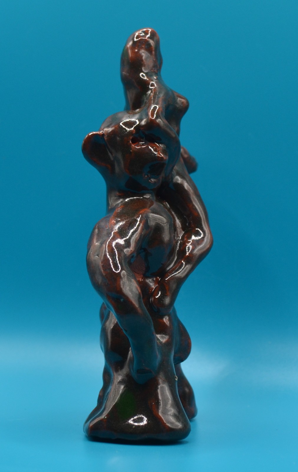 « Happy People » – Expensive Original Clay sculpture, hand made & glazed.
