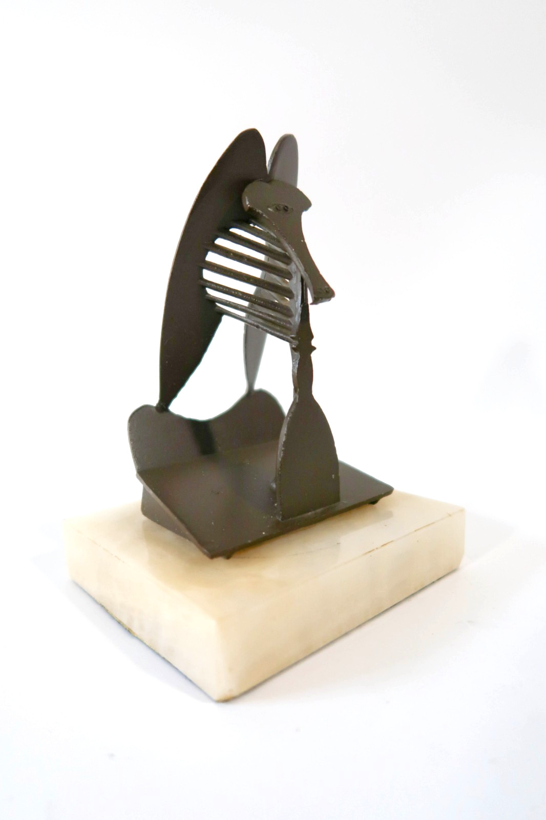 1967 Signorile Co Chicago Picasso Sculpture Metal Marble Base Maquette Signed