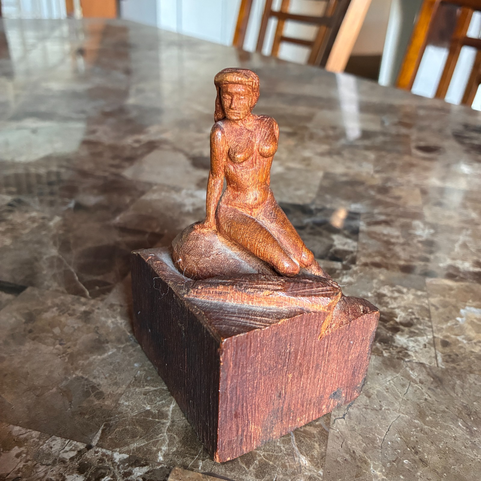 Hand Carved Danish nude woman from the 1930&rsquo;s