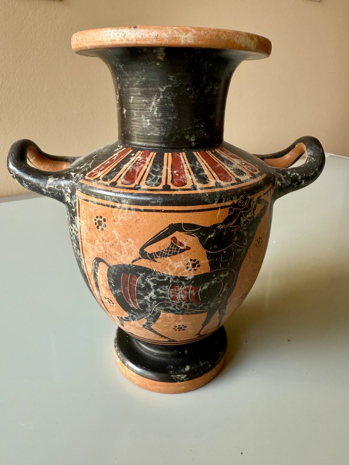 Italian Greek Hydria Vase – Buccheri Baffoni – Museum Replica – Etruscan Style
