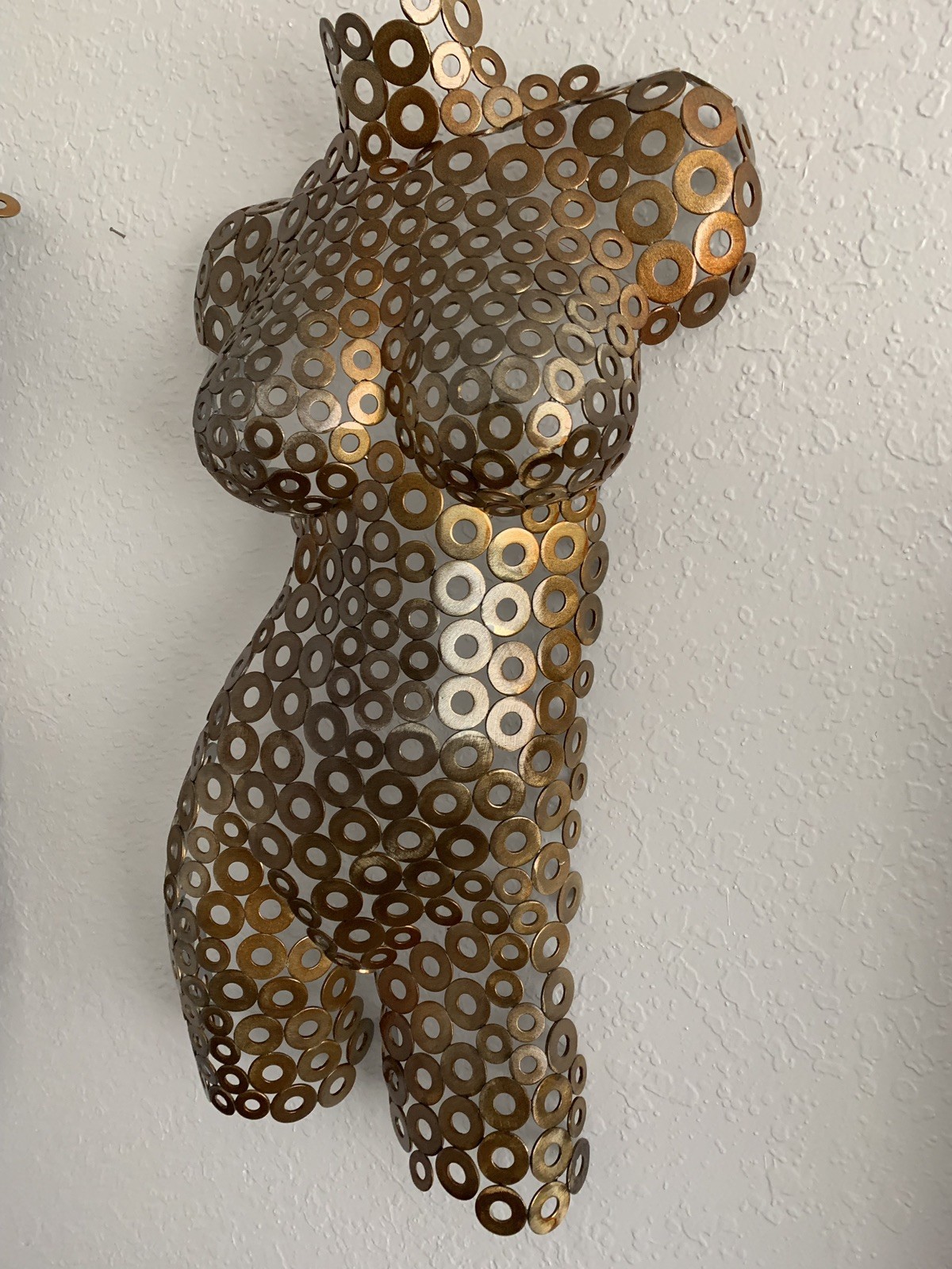 Abstract Wall Art Metal Female Sculpture Torso by Holly Lentz