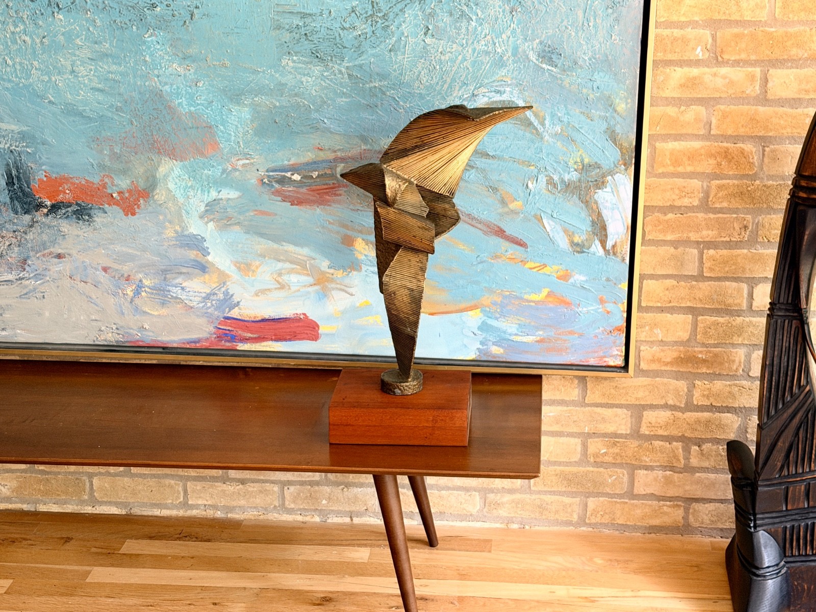 1960s John Roper Brutalist Abstract Metal New York Art Sculpture Statue Vtg Mcm