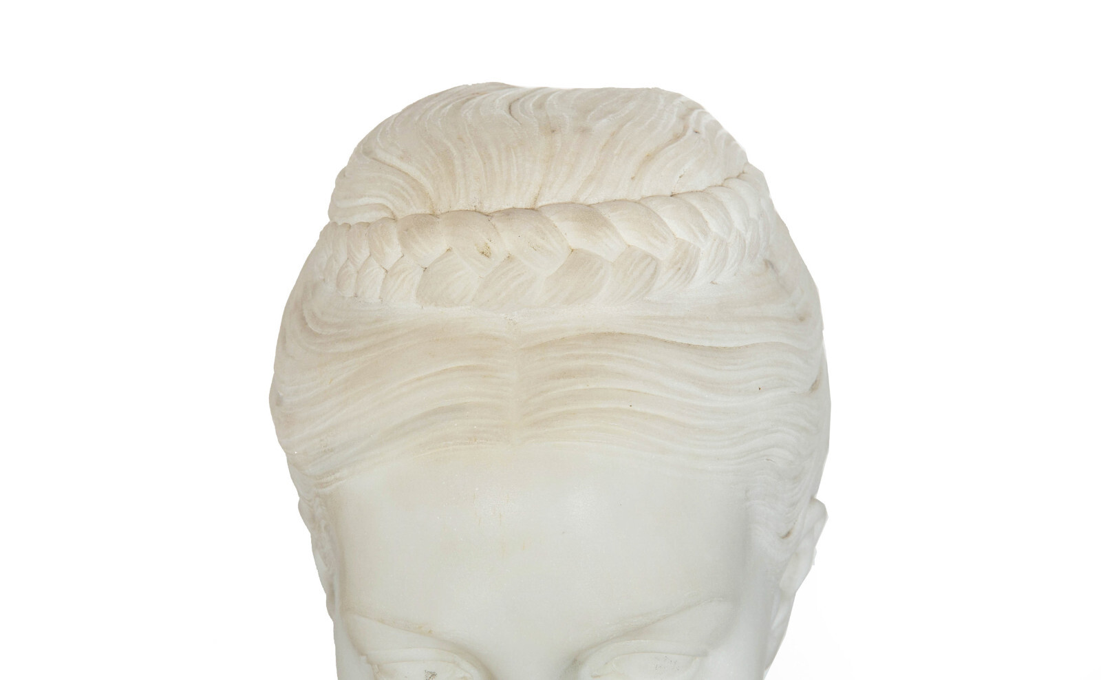 English Antique Marble Bust “Lady Layard” by John Warrington Wood ca. 1870