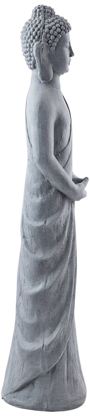 Standing Buddha 32&Prime; High Gray Outdoor Garden Statue