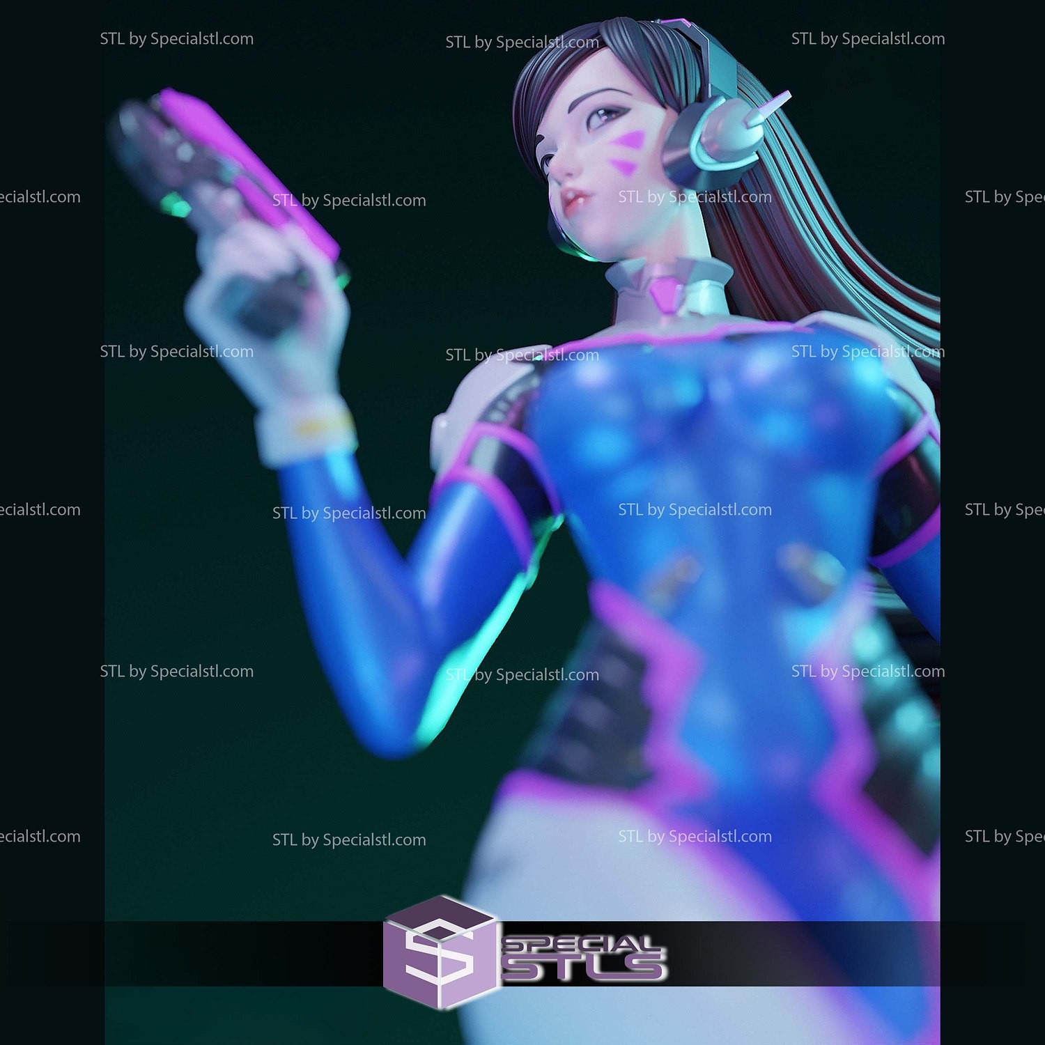 Dva Overwatch Sexy Figure V3! Printed 16k Res! HandPainted or Unpainted!
