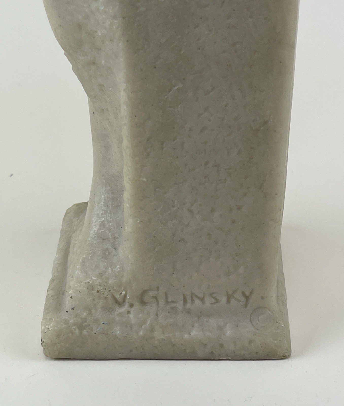 V Glinsky Nude Female Sculpture ‘The River’ 1960’s MCM Modernist Vintage 12”