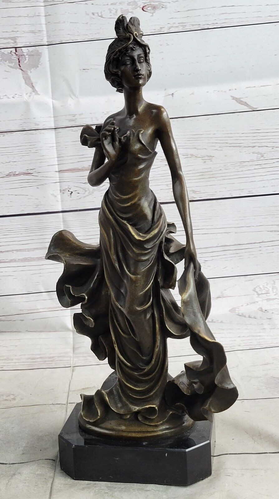 Original Artwork 1920&rsquo;s Flapper Girl Dancer Bronze Fashion Model Sculpture Sale