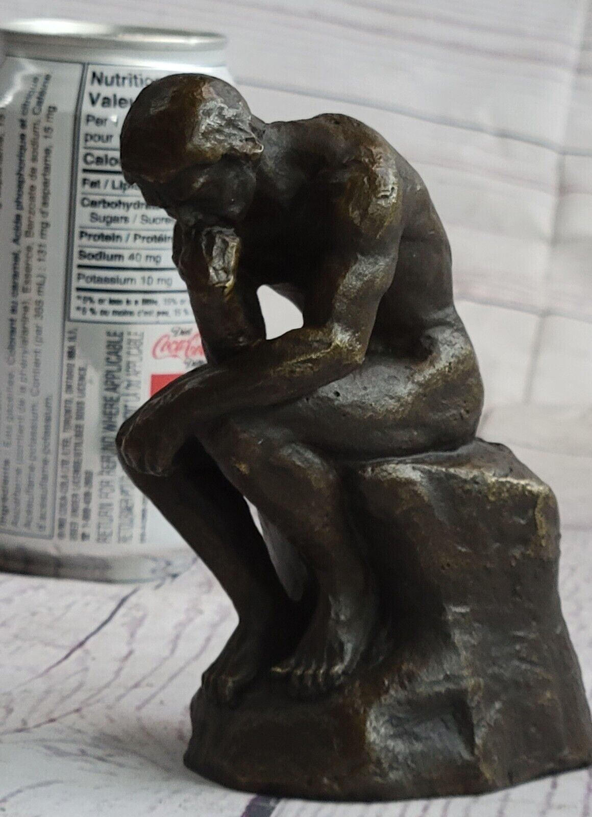 Signed RODIN Bronze Statue Thinker Sculpture Hot Cast Decorative Gift Figurine