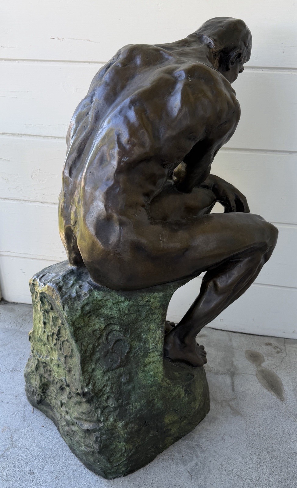 Antique Barbedienne Foundry Rodin Le Penseur “ The Thinker” 32” Bronze Sculpture