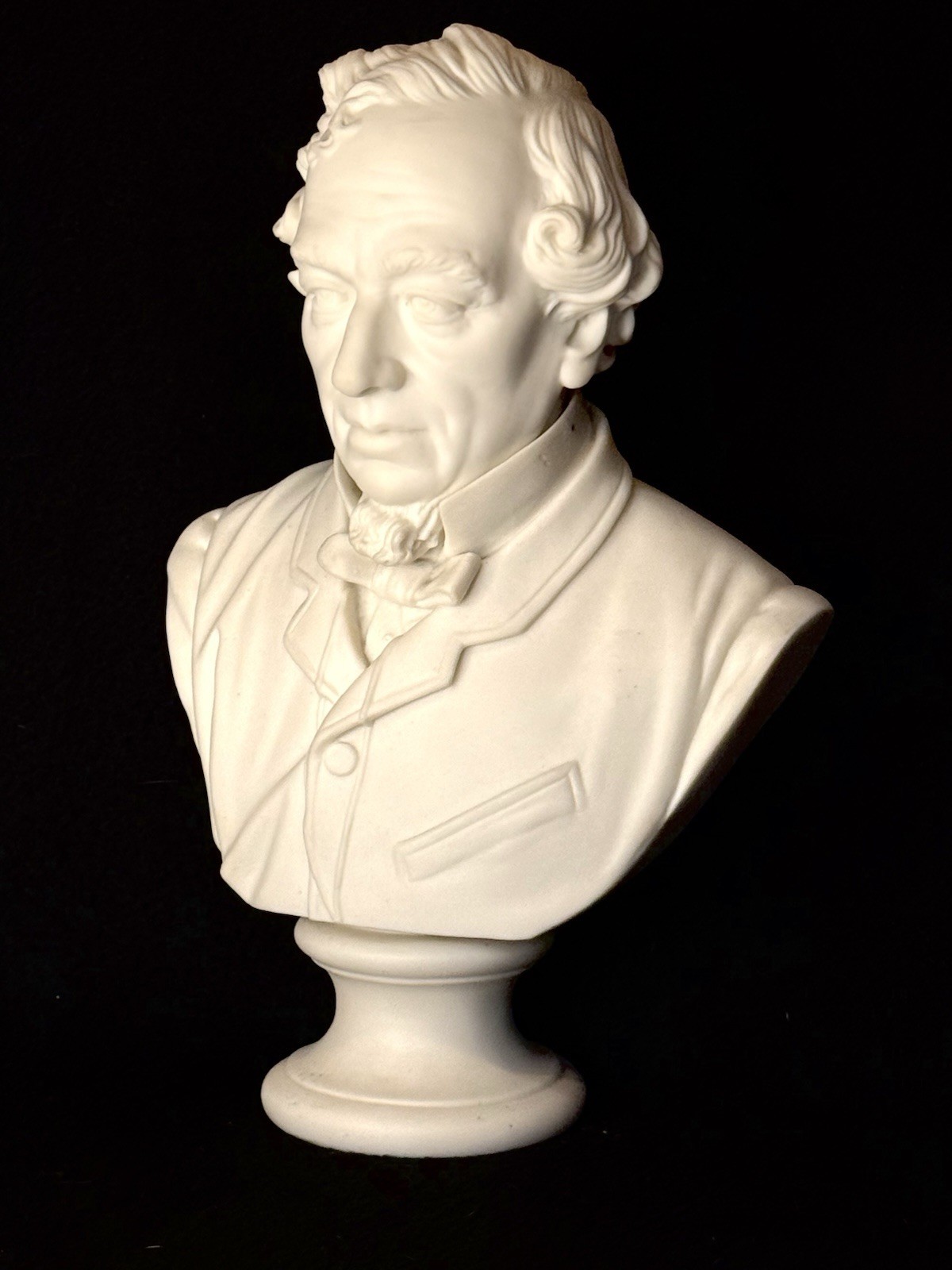 Rare Antique Parian BENJAMIN DISRAELI (1704-1881) Bisque Portrait Bust Statue